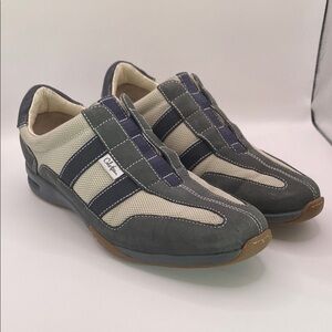 Cole Haan NikeAir Captiva Womens 6B Gray Navy Nubuck Sneaker Slip-on Fall School